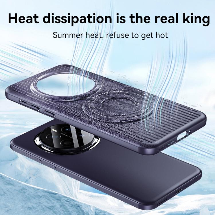 Funda para Teléfono Honor Magic7 Pro con Anillo Magnético Magsafe y Refrigeración (Negra)