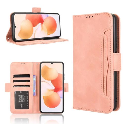 Funda de Piel Textura de Becerro con Ranuras para Tarjetas para Cubot A10 (Rosa)