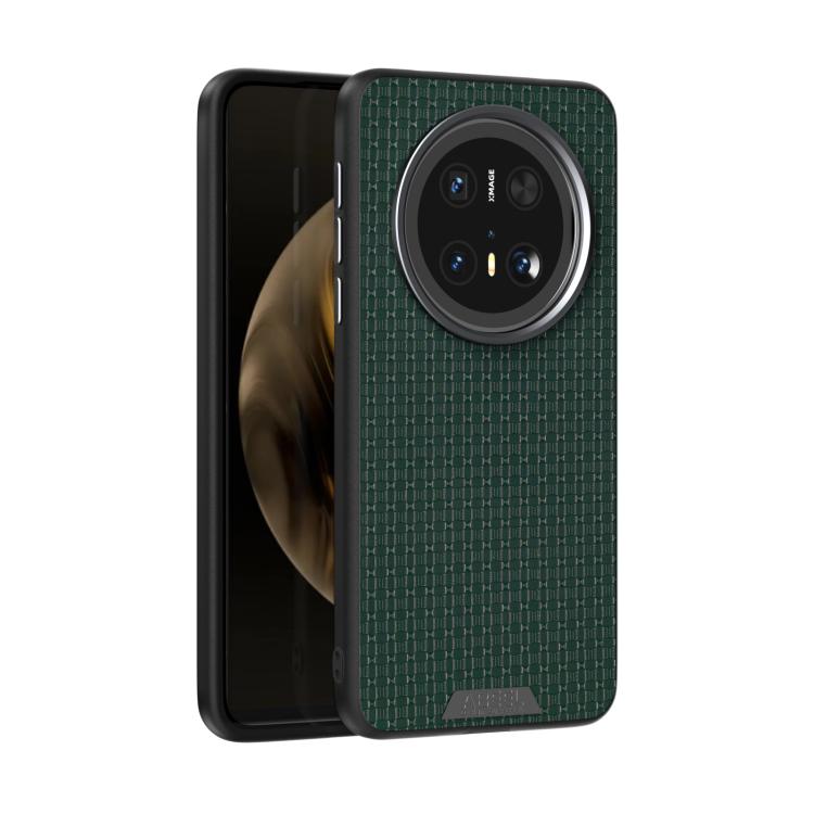 Funda de Cuero con Micro Relieve 6D Magsafe para Huawei Mate 70 Pro / 70 Pro+ (Verde)