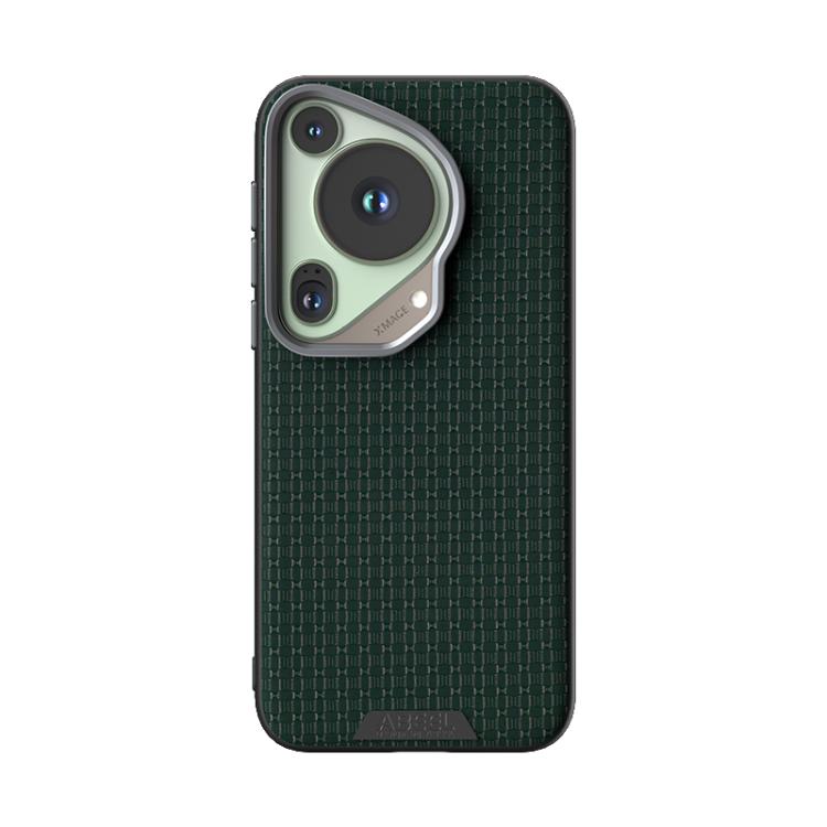 Funda de Cuero con Micro Relieve Magsafe 6D para Huawei Pura 70 Ultra (Verde)