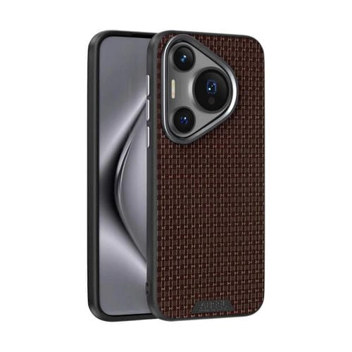 Funda de Cuero con Micro Relieve 6D y Magsafe para Huawei Pura 70 Abeel Ruyi (Marrón)