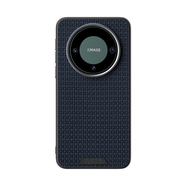 Funda para Teléfono Huawei Mate 60 Pro + 6D Micro Relief Magsafe de Cuero (Azul)