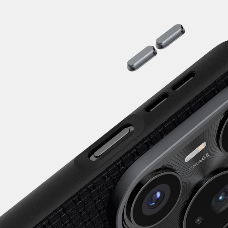 Funda de cuero con micro relieve MagSafe 6D para Huawei Pura 80 Ultra 5G (marrón)