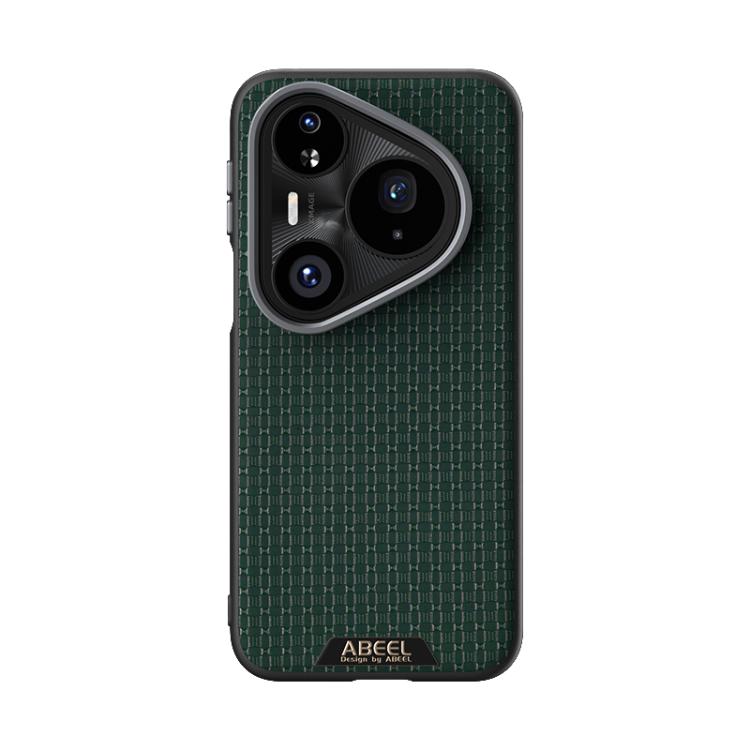 Funda de cuero con microrelieve 6D MagSafe para Huawei Pura 80 Pro 5G / 80 Pro+ 5G (Verde)