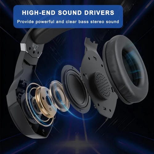 Auriculares Omnidireccionales Kotion Each GS450 con Micrófono para Deportes Electrónicos, Cable de 1,9 m (Negro)
