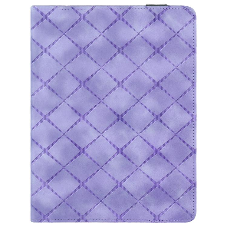 Funda de cuero con relieve de rombos para Xiaomi Redmi Pad 2 (morada)