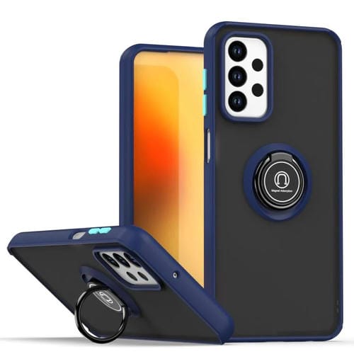 Funda de TPU + PC con anilla para Samsung Galaxy M23 / F23 / A23 4G Q Shadow 1 Series (azul rey)