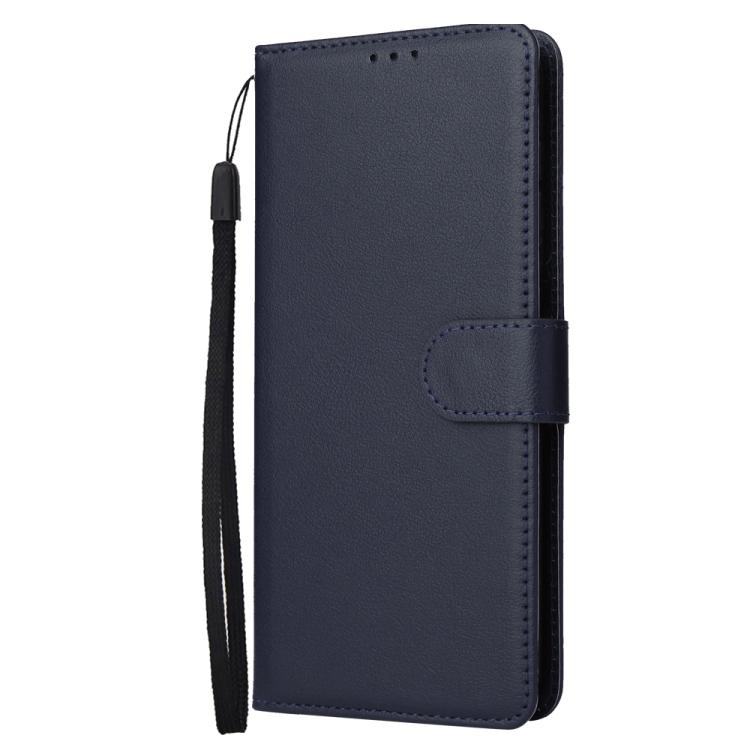 Funda de cuero multifuncional con 3 ranuras para tarjetas para Samsung Galaxy S25 FE 5G (azul)