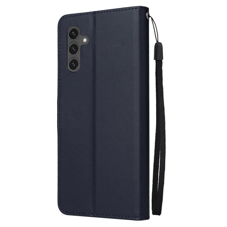 Funda de cuero multifuncional con 3 ranuras para tarjetas para Samsung Galaxy S25 FE 5G (azul)
