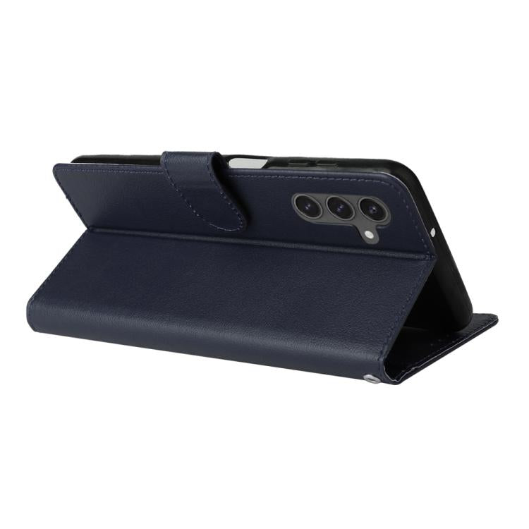 Funda de cuero multifuncional con 3 ranuras para tarjetas para Samsung Galaxy S25 FE 5G (azul)