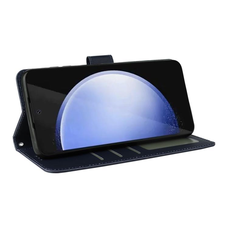 Funda de cuero multifuncional con 3 ranuras para tarjetas para Samsung Galaxy S25 FE 5G (azul)