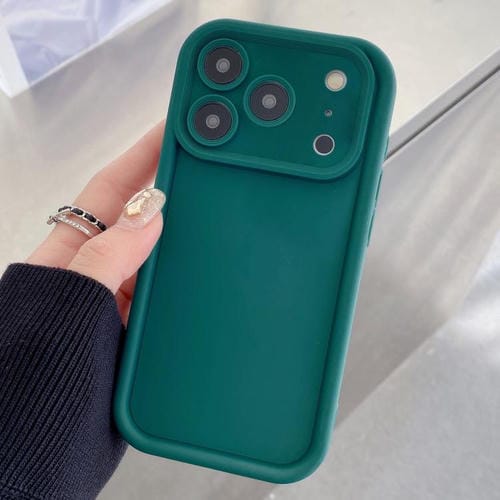 Funda de TPU con marco esmerilado y orificio preciso para iPhone 17 Pro Max (azul oscuro)