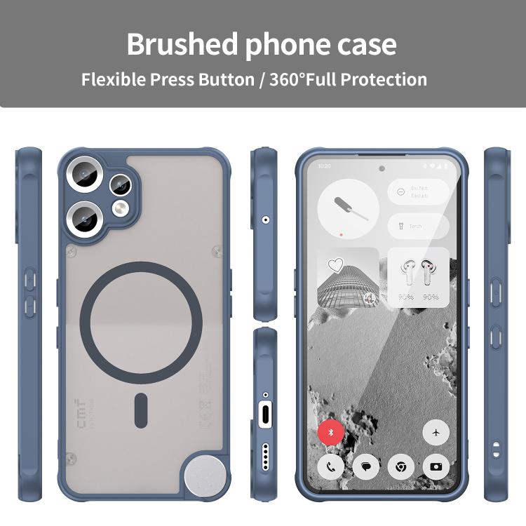 Funda para teléfono CMF Phone 2 Pro Fan Dun Series TPU híbrido PC esmerilado Magsafe (azul)