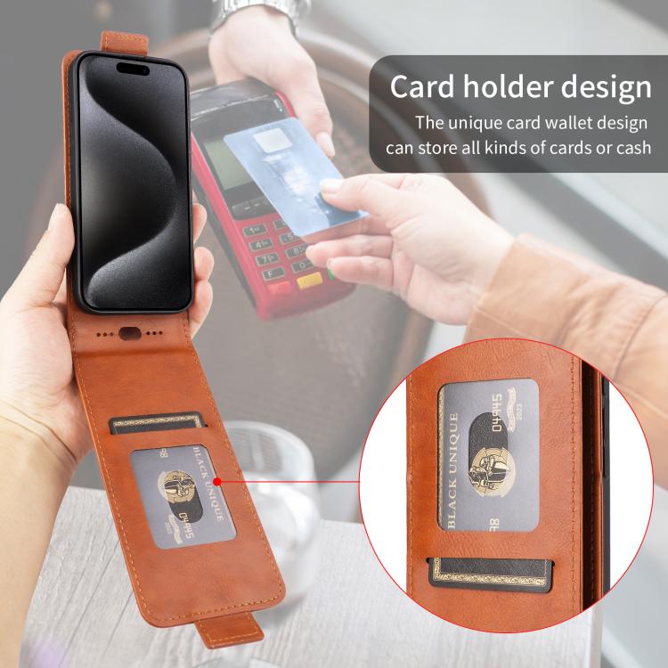 Funda magnética de cuero con tapa vertical y hebilla para Samsung Galaxy A07 4G (marrón)
