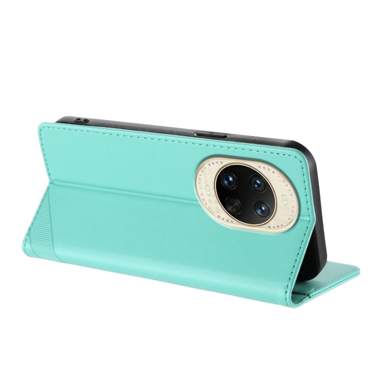 Funda de cuero retro con relieve para Huawei Nova 14 (verde menta)