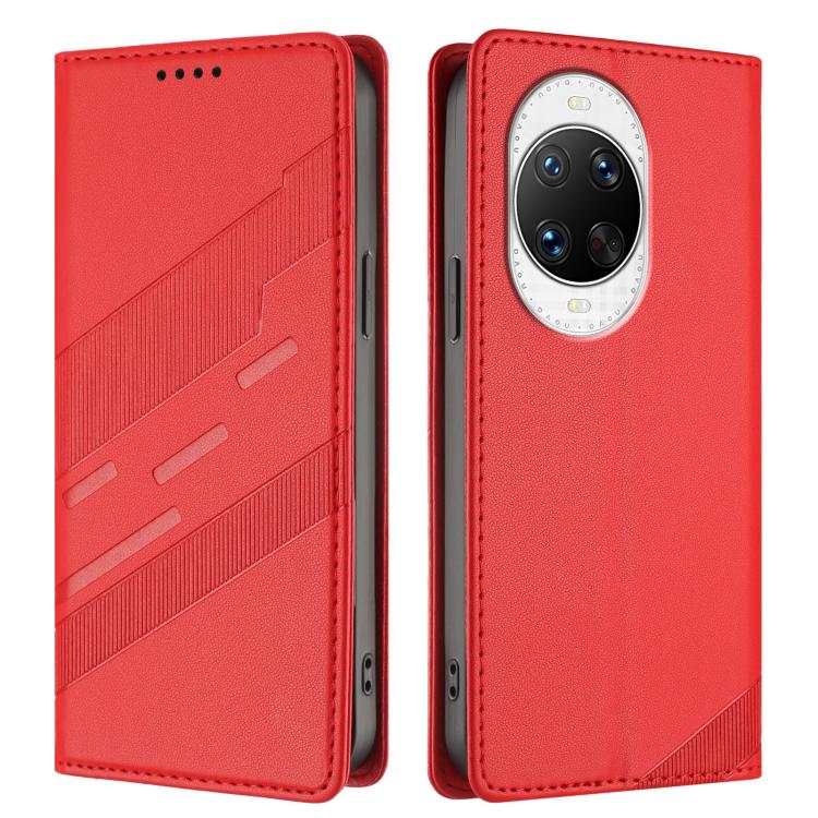 Funda de cuero retro con relieve para Huawei nova 14 Ultra (rojo)