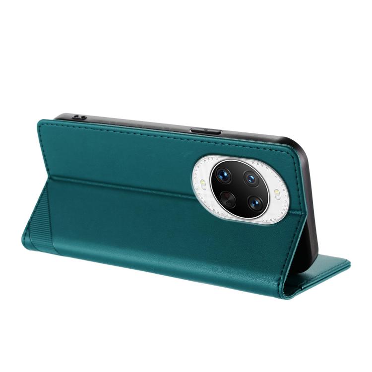 Funda de cuero retro con relieve para Huawei nova 14 Ultra (verde oscuro)