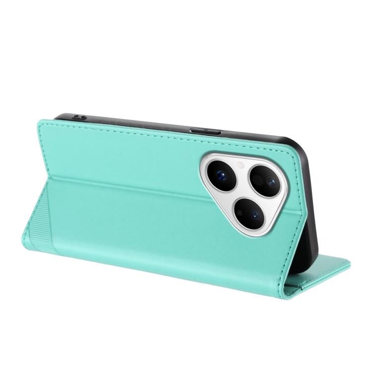 Funda de cuero retro con relieve para Huawei Pura 80 (verde menta)