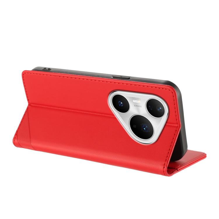 Funda de cuero retro con relieve para Huawei Pura 80 Pro+ (rojo)