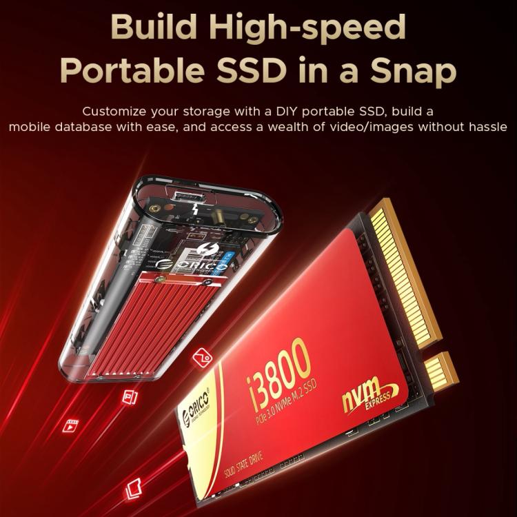Unidad Orico I3800 M.2 NVMe 2280 SSD Memoria 2 TB