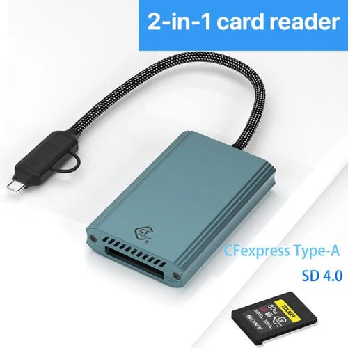 Lector de Tarjetas Tipo C USB a Cfexpress Tipo B (Verde)
