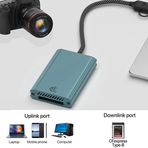 Lector de Tarjetas Tipo C USB a Cfexpress Tipo B (Verde)