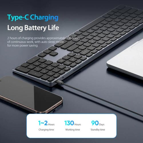 Teclado Inalámbrico Universal Portátil Dux Ducis Serie Lk (Negro)