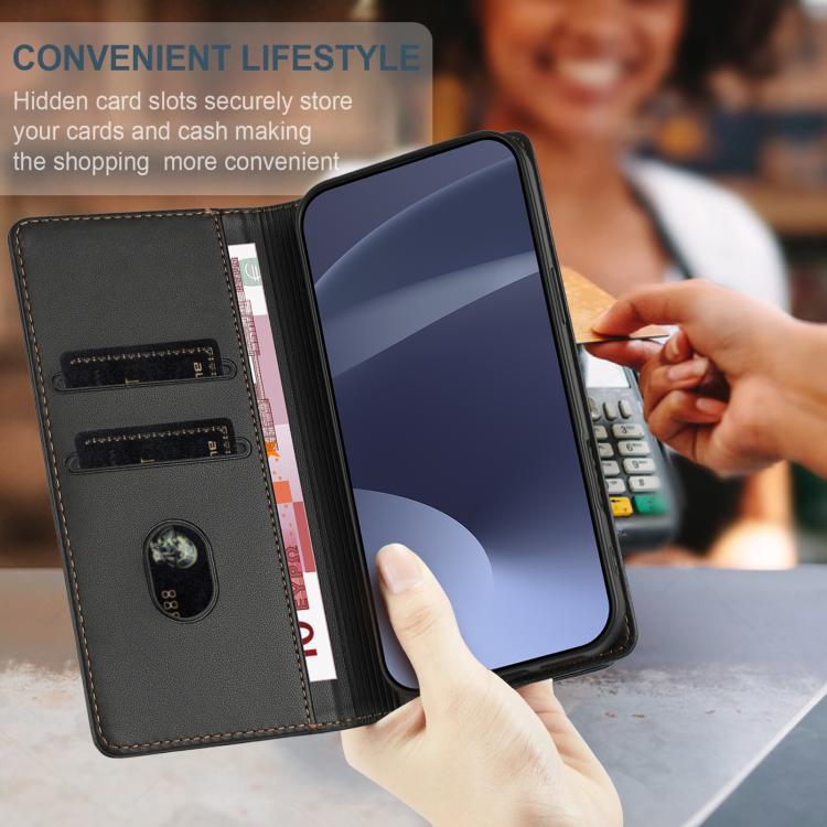 Funda de cuero retro con relieve para itel A90 (negro)