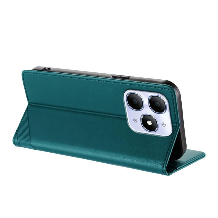 Funda de cuero retro con relieve para itel A90 (verde oscuro)