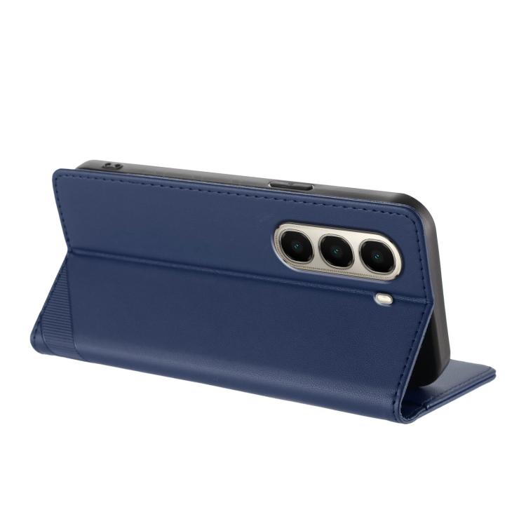 Funda de cuero retro con relieve para itel A95 5G (azul oscuro)