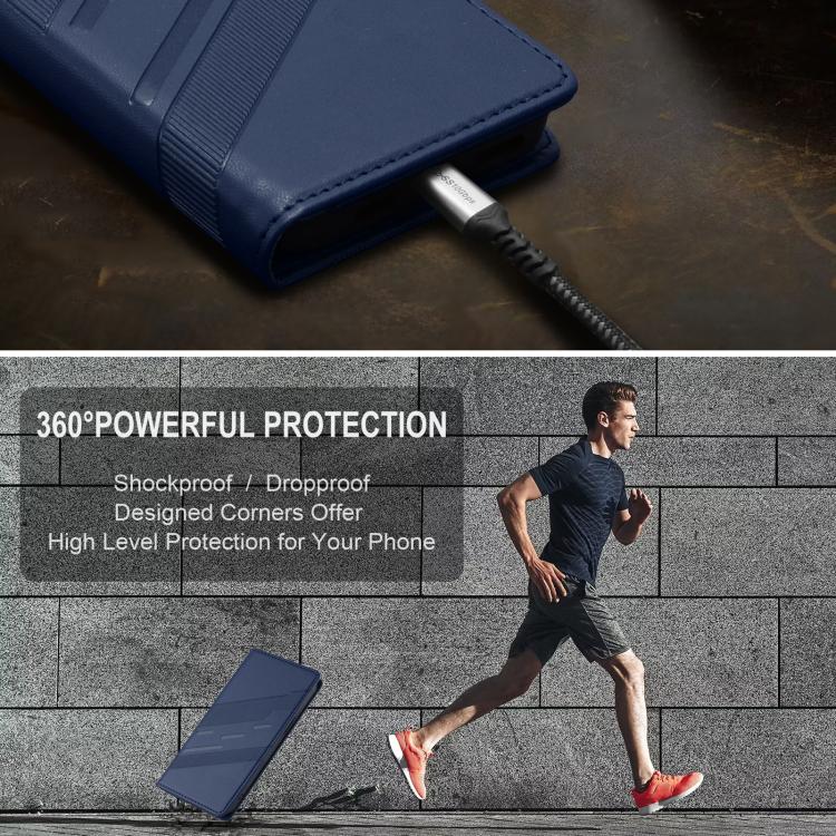 Funda de cuero retro con relieve para itel A95 5G (azul oscuro)