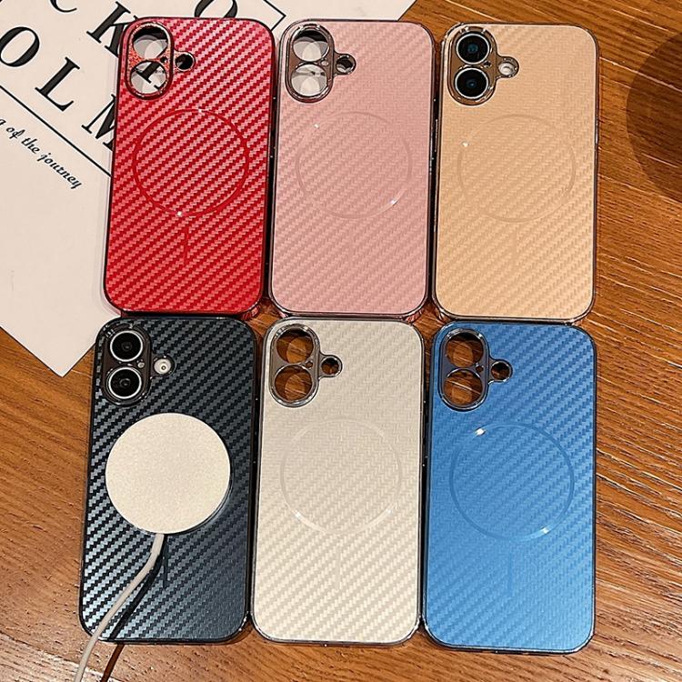 Funda de fibra de carbono con recubrimiento MagSafe para iPhone 16e (negra)
