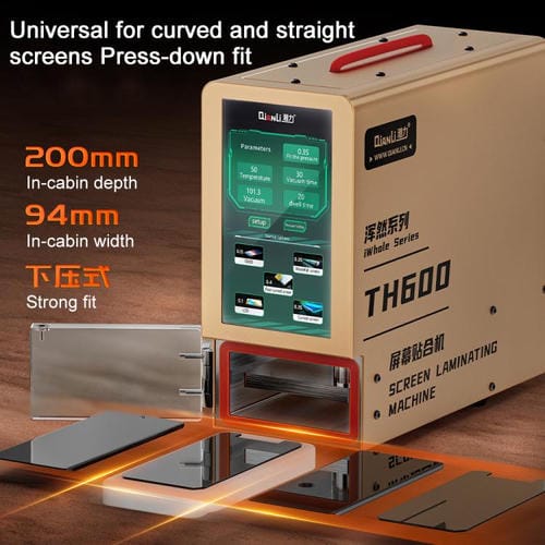 Universelle Qianli Th600 Walz- und Pressemaschine für gebogene und gerade LCD-Bildschirme von Telefonen mit US-Stecker