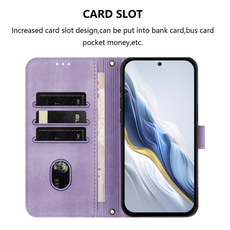 Funda de cuero retro con hebilla para Huawei Nova 14 Ultra (morado)
