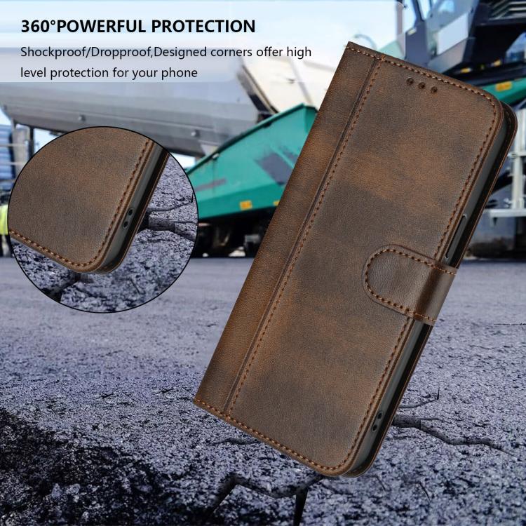Funda de cuero retro con hebilla para Huawei Nova 14 Ultra (marrón)