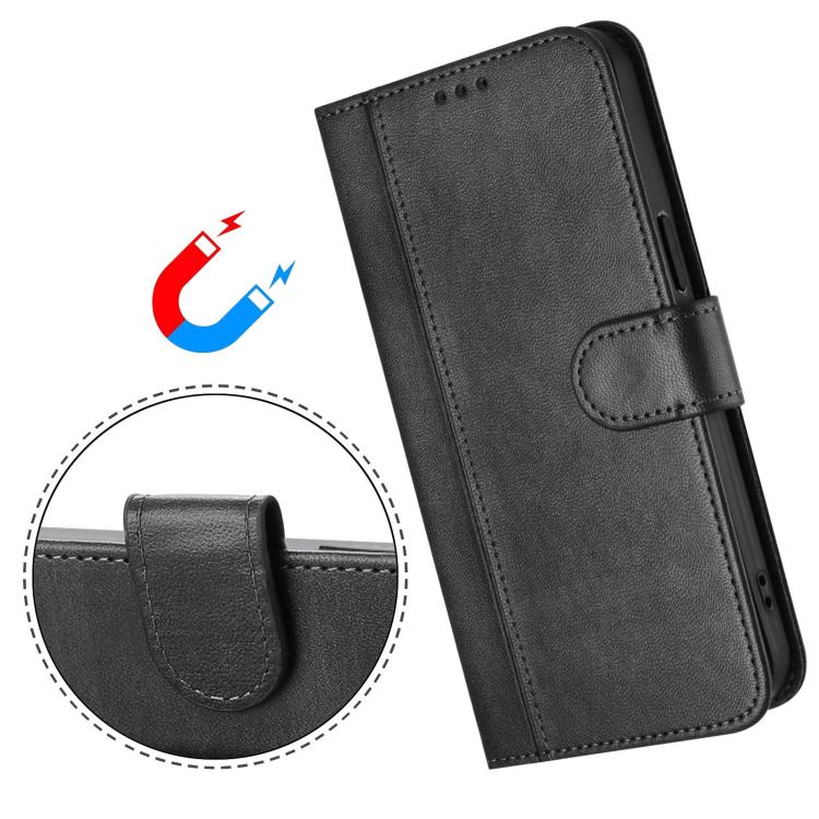 Funda de cuero retro con hebilla para Huawei Nova 14 Pro (negra)