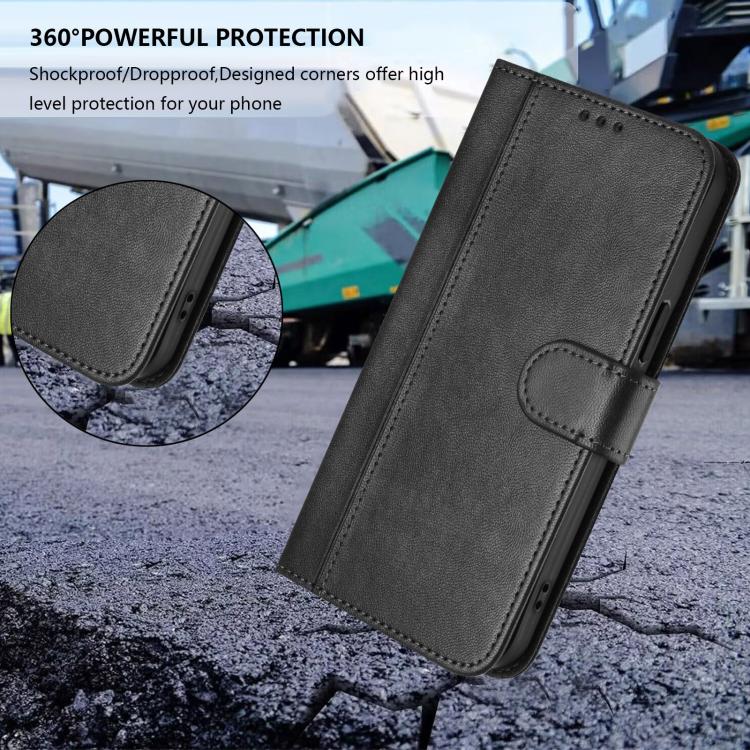 Funda de cuero retro con hebilla para Huawei Nova 14 Pro (negra)