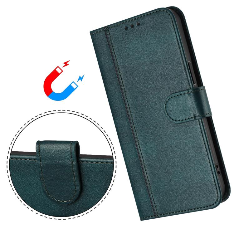 Funda de cuero retro con hebilla para Huawei Nova 14 Pro (verde oscuro)
