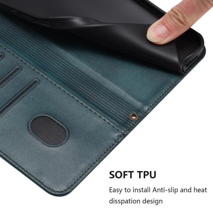 Funda de cuero retro con hebilla para Huawei Nova 14 Pro (verde oscuro)