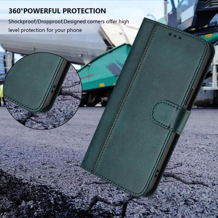 Funda de cuero retro con hebilla para Huawei Nova 14 Pro (verde oscuro)