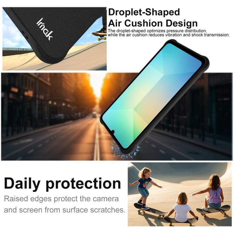 Funda de TPU antigolpes con airbag imak para Samsung Galaxy A07 4G (negro mate)
