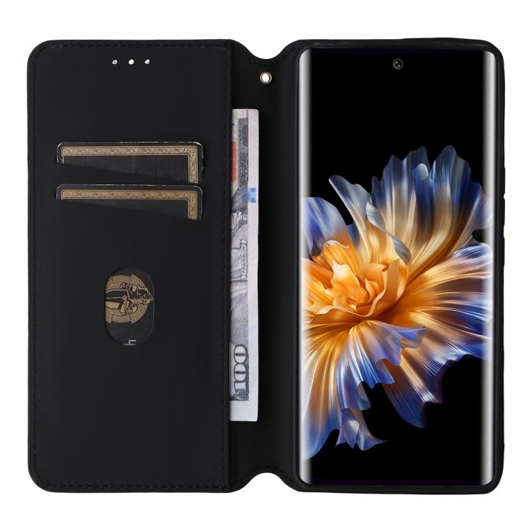 Funda de cuero con tapa y textura de cuadrícula cúbica para Fossibot S3 Pro (marrón)