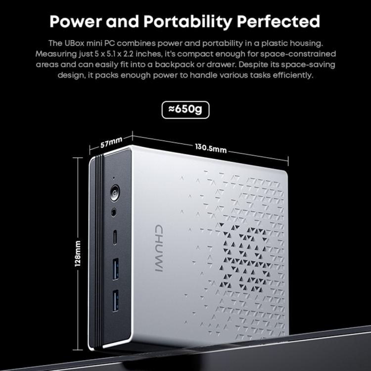 Mini PC CHUWI UBox con Windows 11, 16 GB + 512 GB, procesador AMD Ryzen 5 6600H (enchufe de la UE)