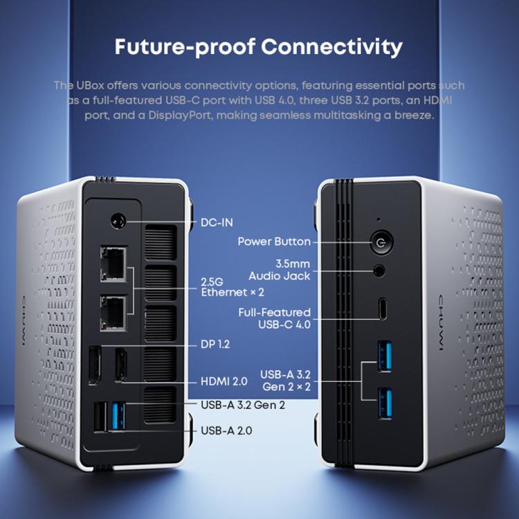 Mini PC CHUWI UBox con Windows 11, 16 GB + 512 GB, procesador AMD Ryzen 5 6600H (enchufe de la UE)