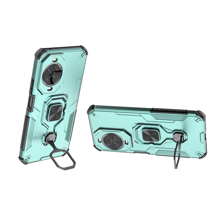 Funda híbrida de TPU y PC con soporte metálico para Huawei Nova 14 (verde)