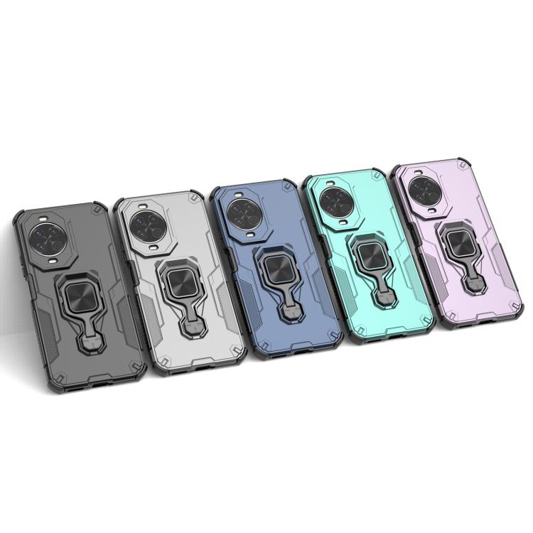 Funda híbrida de TPU y PC con soporte metálico para Huawei Nova 14 (morada)