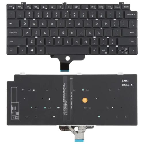 Clavier rétroéclairé Dell Latitude P33S 13-7300 7310 Version USA (Noir)