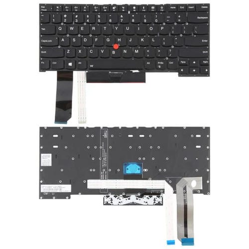 Clavier rétroéclairé Lenovo Thinkpad E480 E485 E490 E495 E490S L380 L480 L390 L490 R480 R490 T480S T490 T495 (Noir) Version USA 01YP360