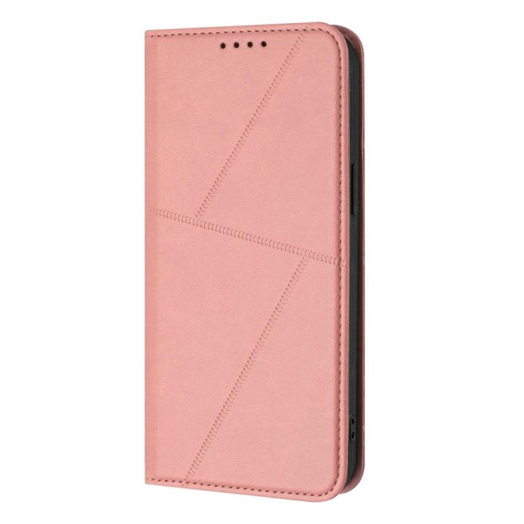 Funda de cuero con tapa magnética resistente y esmerilada para Samsung Galaxy S25 FE 5G (rosa)