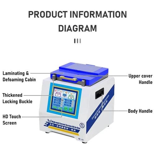 Machine Laminator and Anti-foaming UV Curing YYD YD-636 with American Plug